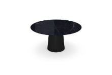 Billede af SOVET Totem Dining Table Ø: 150 cm - Black/Ceramics Polished Marquinia