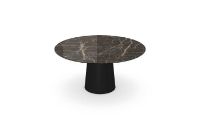Billede af SOVET Totem Dining Table Ø: 150 cm - Black/Ceramics Ombra di Caravaggio