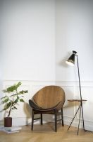Billede af Warm Nordic The Orange Lounge Chair SH: 38 cm - Black/Midnight Blue 
