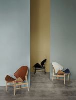 Billede af Warm Nordic The Orange Lounge Chair SH: 38 cm - Oak/Cognac 