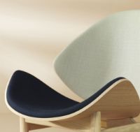 Billede af Warm Nordic The Orange Lounge Chair SH: 38 cm - Oak/Grey/Blue