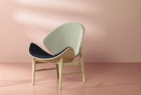 Billede af Warm Nordic The Orange Lounge Chair SH: 38 cm - Oak/Grey/Blue