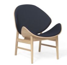 Billede af Warm Nordic The Orange Lounge Chair SH: 38 cm - Oak/Navy Blue 