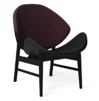 Billede af Warm Nordic The Orange Lounge Chair SH: 38 cm - Black/Bordeaux 