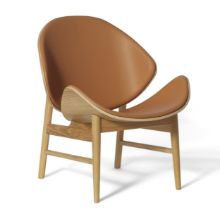Billede af Warm Nordic The Orange Lounge Chair SH: 38 cm - Oak/Cognac