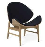 Billede af Warm Nordic The Orange Lounge Chair SH: 38 cm - Oak/Midnight Blue