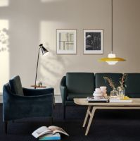 Billede af Warm Nordic Mr. Olsen Lounge Chair SH: 46 cm - Walnut/Dark Green