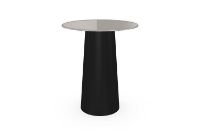 Billede af SOVET Totem Dining Table Ø: 62 cm - Black/Glass Clay