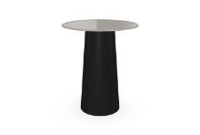 Billede af SOVET Totem Dining Table Ø: 62 cm - Black/Glass Clay