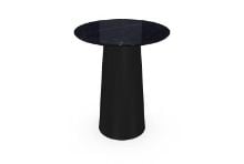Billede af SOVET Totem Dining Table Ø: 62 cm - Black/Ceramics Polished Marquinia