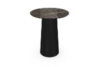 Billede af SOVET Totem Dining Table Ø: 62 cm - Black/Ceramics Ombra di Caravaggio
