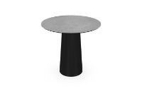 Billede af SOVET Totem Dining Table Ø: 80 cm - Black/Ceramics Grey