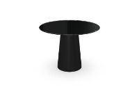 Billede af SOVET Totem Dining Table Ø: 100 cm - Black/Glass Black