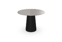 Billede af SOVET Totem Dining Table Ø: 100 cm - Black/Glass Clay