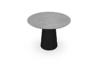 Billede af SOVET Totem Dining Table Ø: 100 cm - Black/Ceramics Grey