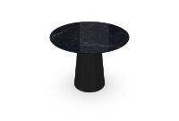 Billede af SOVET Totem Dining Table Ø: 100 cm - Black/Ceramics Polished Marquinia