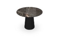 Billede af SOVET Totem Dining Table Ø: 100 cm - Black/Ceramics Ombra di Caravaggio