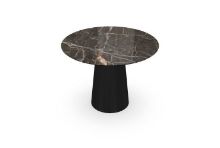 Billede af SOVET Totem Dining Table Ø: 100 cm - Black/Ceramics Ombra di Caravaggio