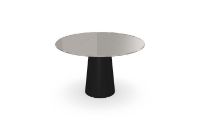 Billede af SOVET Totem Dining Table Ø: 120 cm - Black/Glass Clay