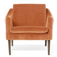 Billede af Warm Nordic Mr. Olsen Lounge Chair SH: 46 cm - Smoked Oak/Rusty Rose 