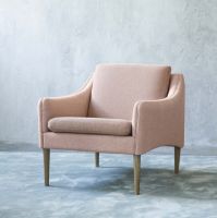 Billede af Warm Nordic Mr. Olsen Lounge Chair SH: 46 cm - Smoked Oak/Fresh Peach