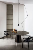 Billede af SOVET Totem Dining Table Ø: 120 cm - Black/Ceramics Grey