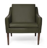 Billede af Warm Nordic Mr. Olsen Lounge Chair SH: 46 cm - Smoked Oak/Pickle Green