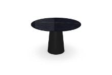 Billede af SOVET Totem Dining Table Ø: 120 cm - Black/Ceramics Polished Marquinia