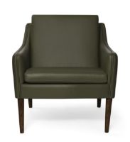 Billede af Warm Nordic Mr. Olsen Lounge Chair SH: 46 cm - Walnut/Pickle Green