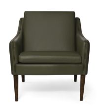 Billede af Warm Nordic Mr. Olsen Lounge Chair SH: 46 cm - Walnut/Pickle Green
