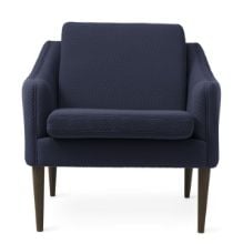 Billede af Warm Nordic Mr. Olsen Lounge Chair SH: 46 cm - Smoked Oak/Royal Blue