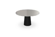 Billede af SOVET Totem Dining Table Ø: 130 cm - Black/Glass Clay