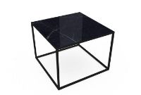 Billede af SOVET Quadro Sofabord  60x60 cm - Black/Ceramics Polished Marquinia