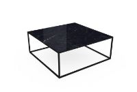 Billede af SOVET Quadro Sofabord  90x90 cm - Black/Ceramics Polished Marquinia 