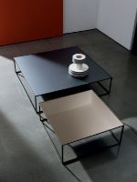 Billede af SOVET Quadro Sofabord  90x90 cm - Black/Ceramics Ombra di Caravaggio