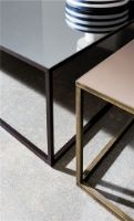 Billede af SOVET Quadro Sofabord  120x120 cm - Burnished Brass/Ceramics Ombra di Caravaggio