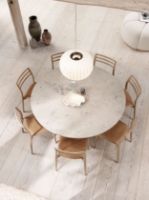 Billede af Vipp 495 Cabin Round Table Ø: 150 cm - Dark Oak/Grey Marble 