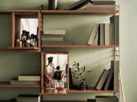 Billede af String Furniture Cabinet W. Flip Doors 78x42 cm - Sort


