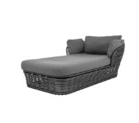 Billede af Cane-line Outdoor Basket Daybed Inkl. AirTouch Hyndesæt L: 203 cm - Grey/Graphite Weave