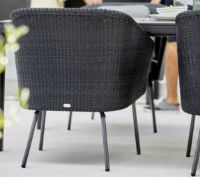 Billede af Cane-line Outdoor Mega Dining Stol inkl. AirTouch Hyndesæt SH: 48 cm - Grey/Graphite Weave