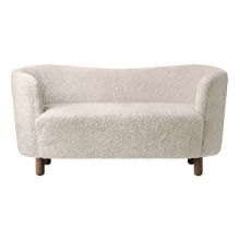Billede af Audo Copenhagen Mingle Sofa L: 154 cm - Sheepskin Moonlight/Smoked Oak