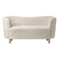 Billede af Audo Copenhagen Mingle Sofa L: 154 cm - Sheepskin Moonlight/Natural Oak