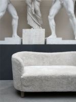 Billede af Audo Copenhagen Mingle Sofa L: 154 cm - Sheepskin Moonlight/Natural Oak