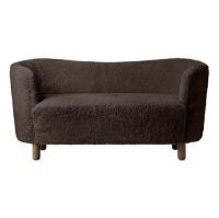 Billede af Audo Copenhagen Mingle Sofa L: 154 cm - Sheepskin Espresso/Smoked Oak