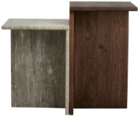 Billede af Nordal GLINA high tables H:58 cm - wood/marble