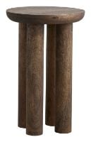 Billede af Nordal HELIN Side Table Dark Brown Ø:32 cm - Mango Wood