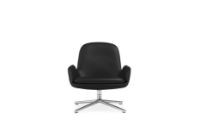 Billede af Normann Copenhagen Era Low Swivel Alu SH: 40 cm - Ultra Leather / Black 41599