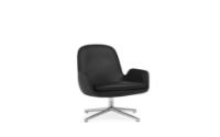 Billede af Normann Copenhagen Era Low Swivel Alu SH: 40 cm - Ultra Leather / Black 41599