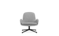 Billede af Normann Copenhagen Era Lounge Chair Low Swivel Black Alu SH: 40 cm - Synergy / LDS16 Partner Grey