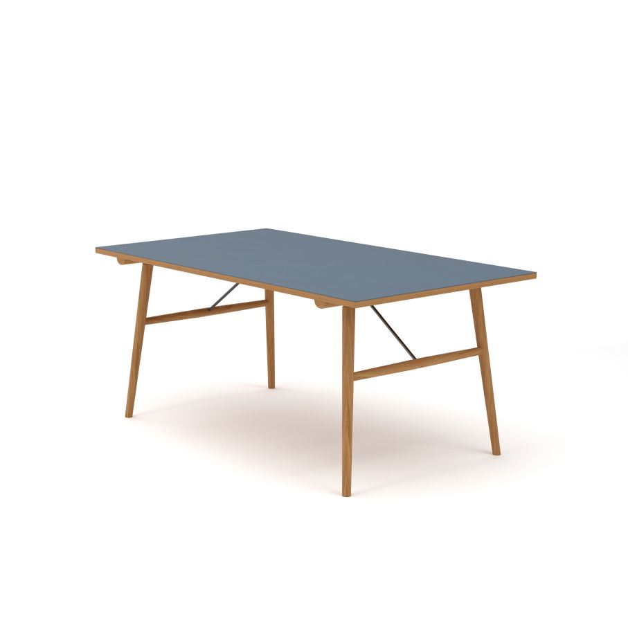 Billede af HOUE Hekla Spisebord 168 x 95 cm - Blå / Eg
